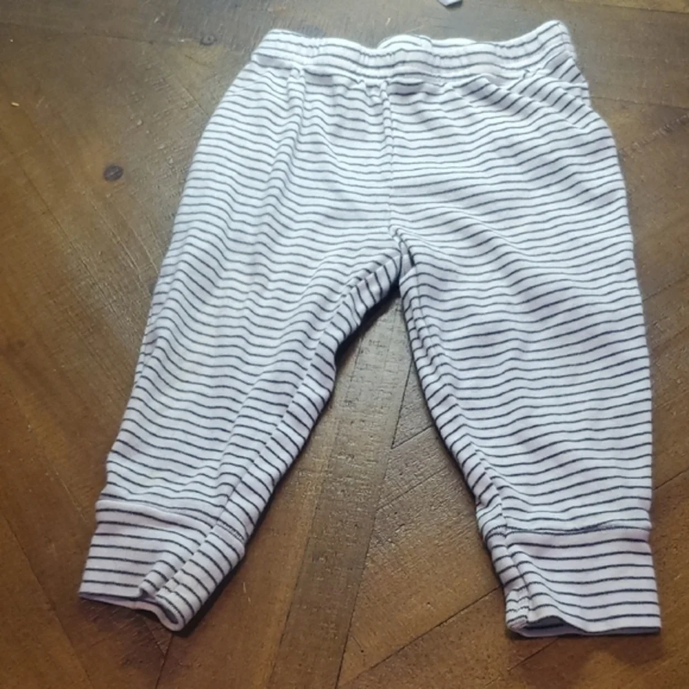 🐻 Carter's Striped Casual Pants - Black and White